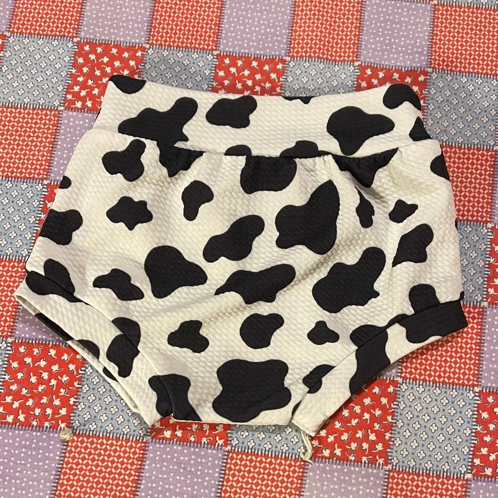 Cow Print Kids Shorts